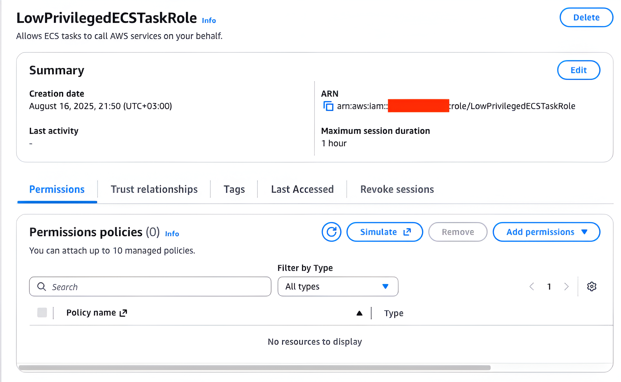 a privilege escalation path in AWS Elastic Container Service (ECS)