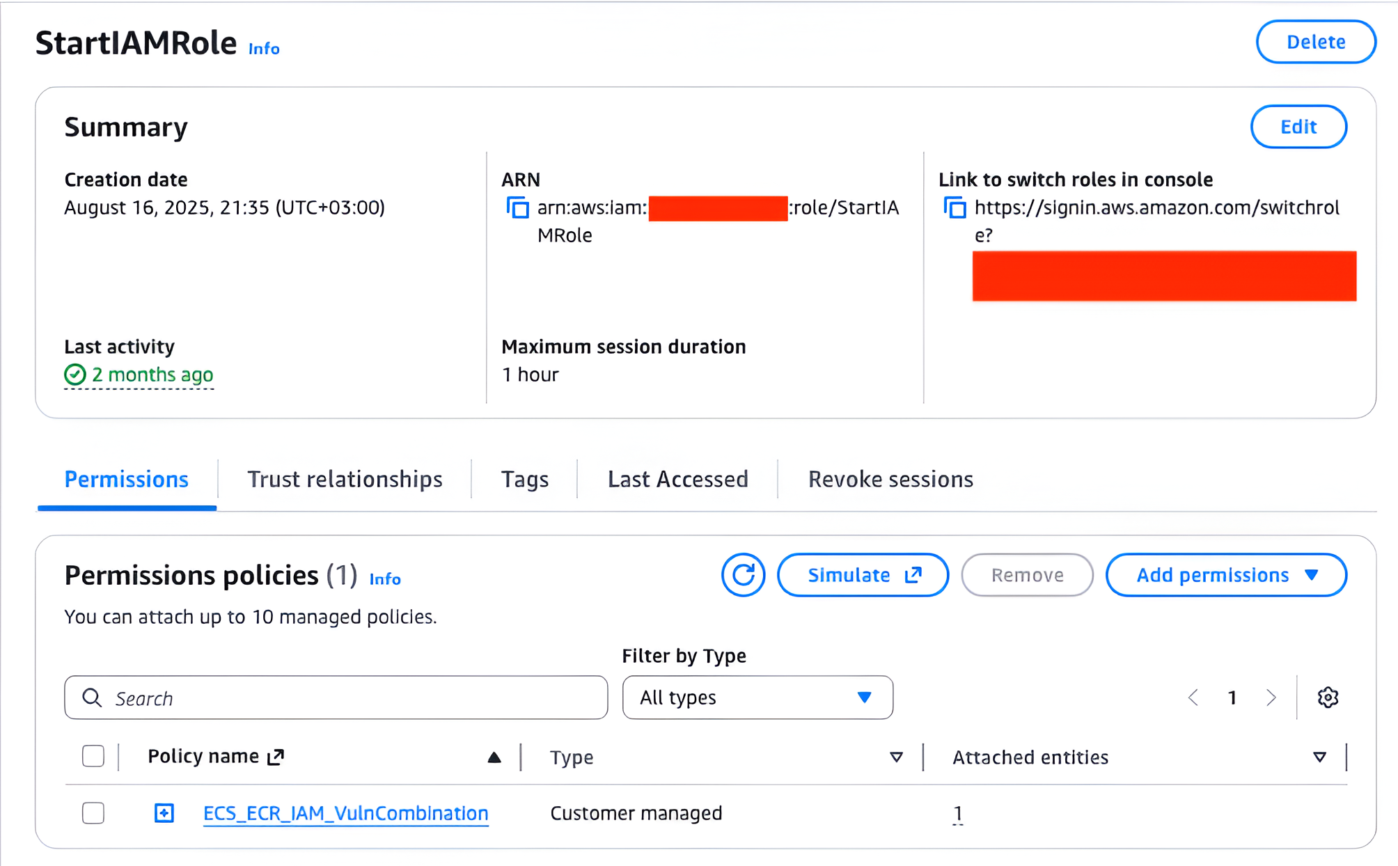 privilege escalation in AWS